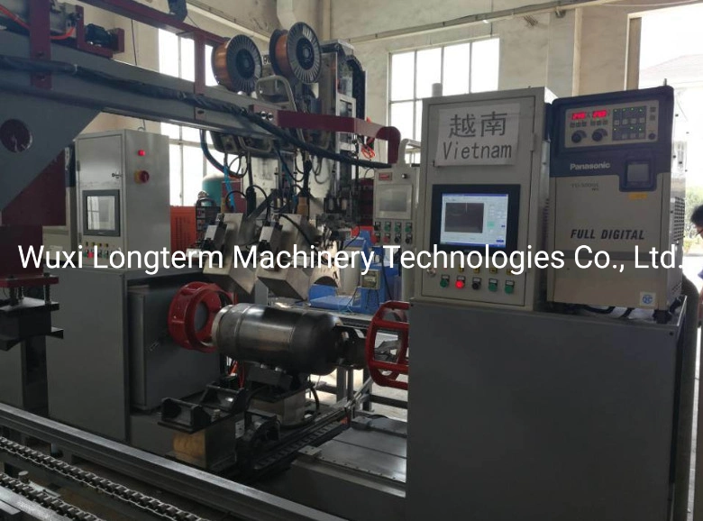 LPG Gas Cylinder Body Manufacturing Line Automatic Circumferential Seam Welding Machine